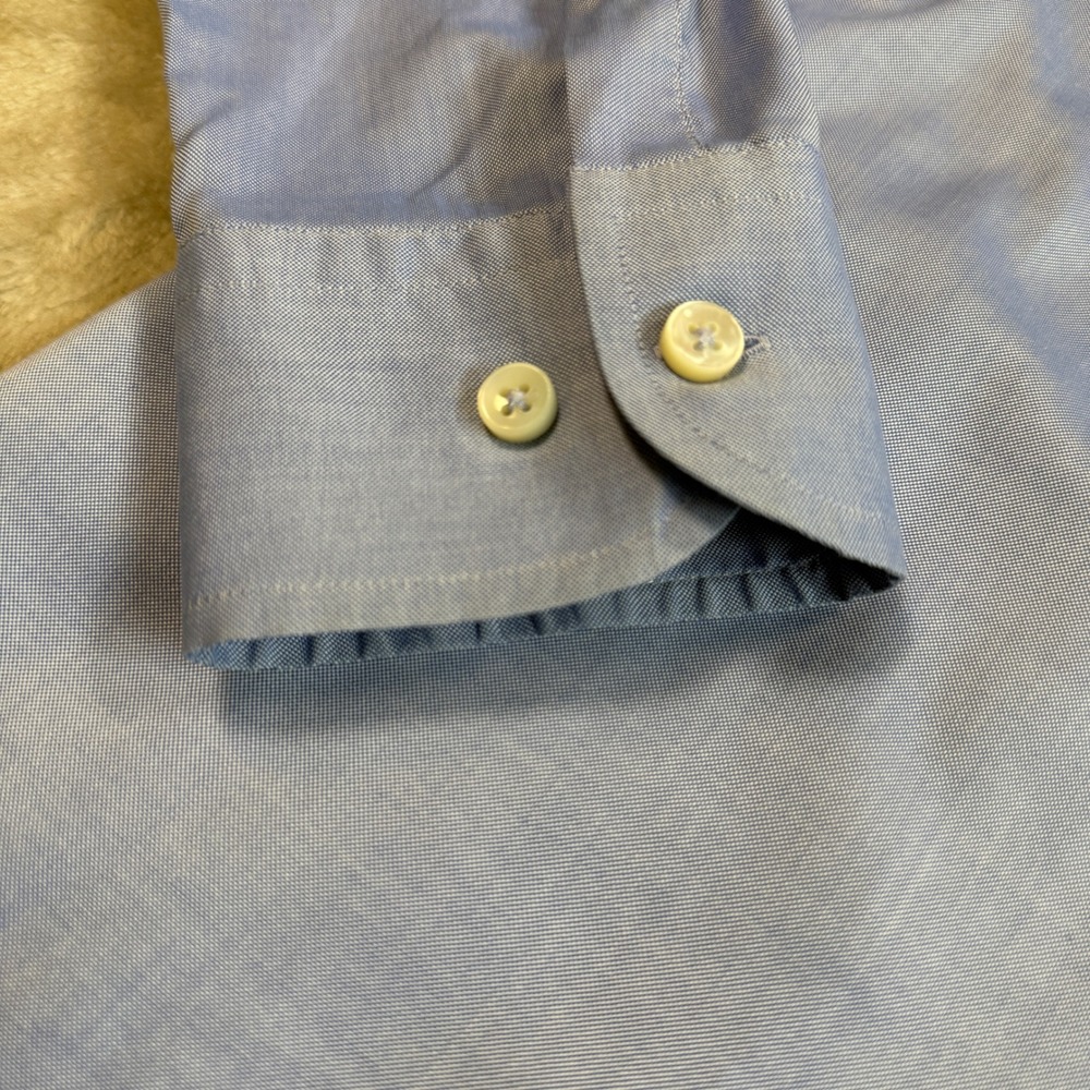 Bottega Veneta Men's Size 52 Blue Button Down Shirt Made in Italy - Picture 5 of 7